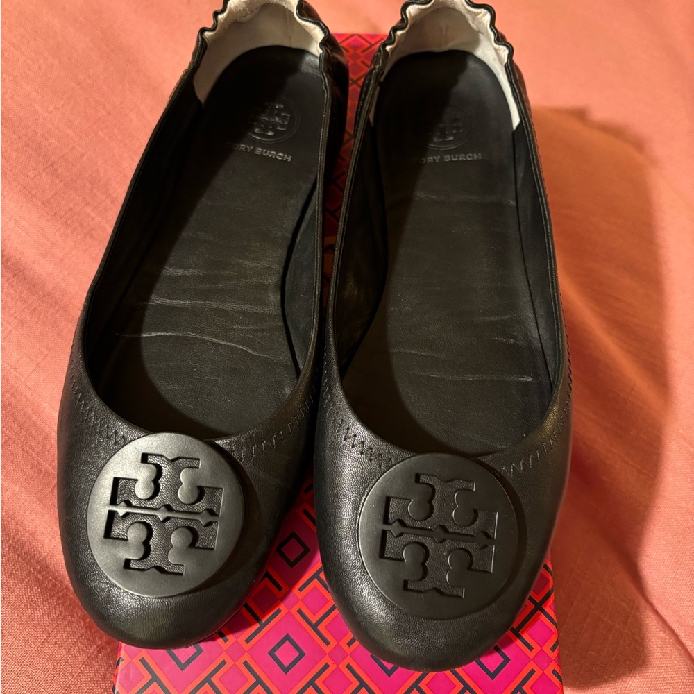 Tory Burch Black Ballet Flats